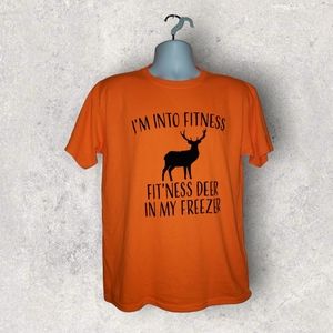 💖Blaze Orange Hunthing Humor Graphic Tee (Size Youth XL)